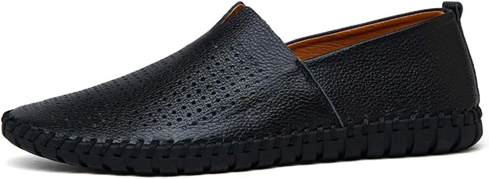 JOYVIP Mens Soft Leather Loafers Driving Moccasins Handmade Slip-On Shoes