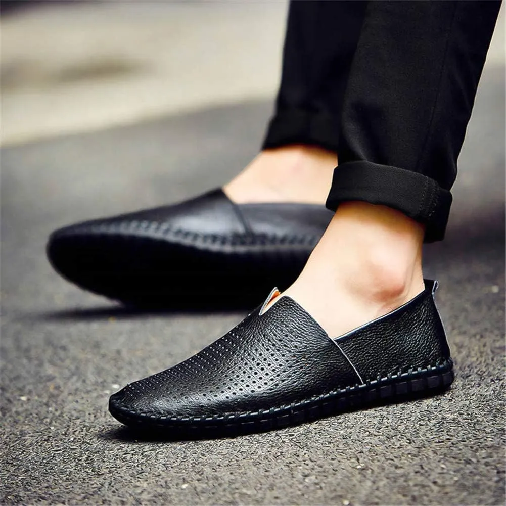 JOYVIP Mens Soft Leather Loafers Driving Moccasins Handmade Slip-On Shoes