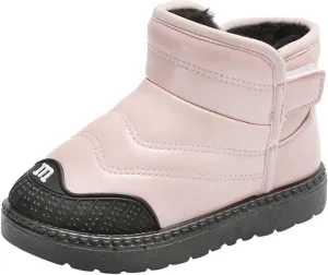 Kids Ankle Boots Baby Shoes Toddler Boots Fashion Soft Bottom Toddler Shoes Plus Velvet Thick Non Slip Walking Boot