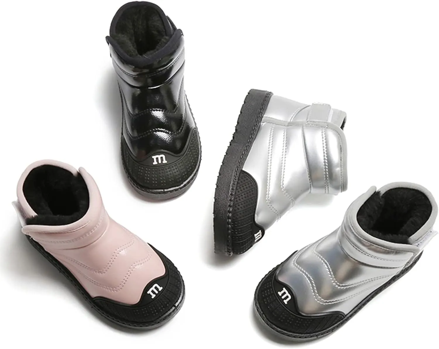 Kids Ankle Boots Baby Shoes Toddler Boots Fashion Soft Bottom Toddler Shoes Plus Velvet Thick Non Slip Walking Boot