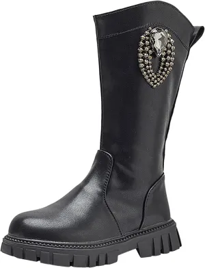 Kids Ankle Boots Toddler Girls Boots Little Kid Knee High Fashion Boot Shoes Long Tube Boots Fashion Walking Boot