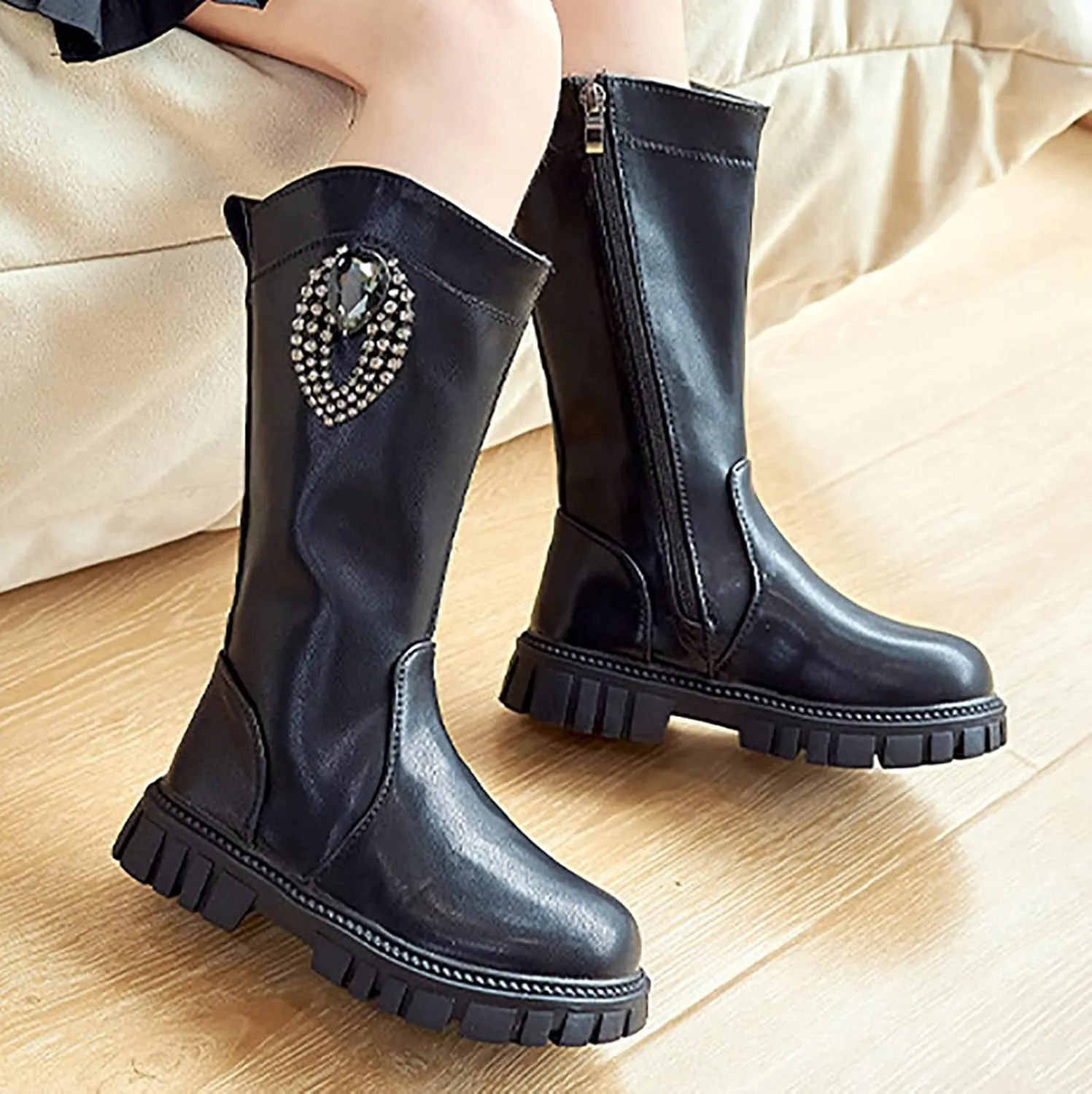 Kids Ankle Boots Toddler Girls Boots Little Kid Knee High Fashion Boot Shoes Long Tube Boots Fashion Walking Boot