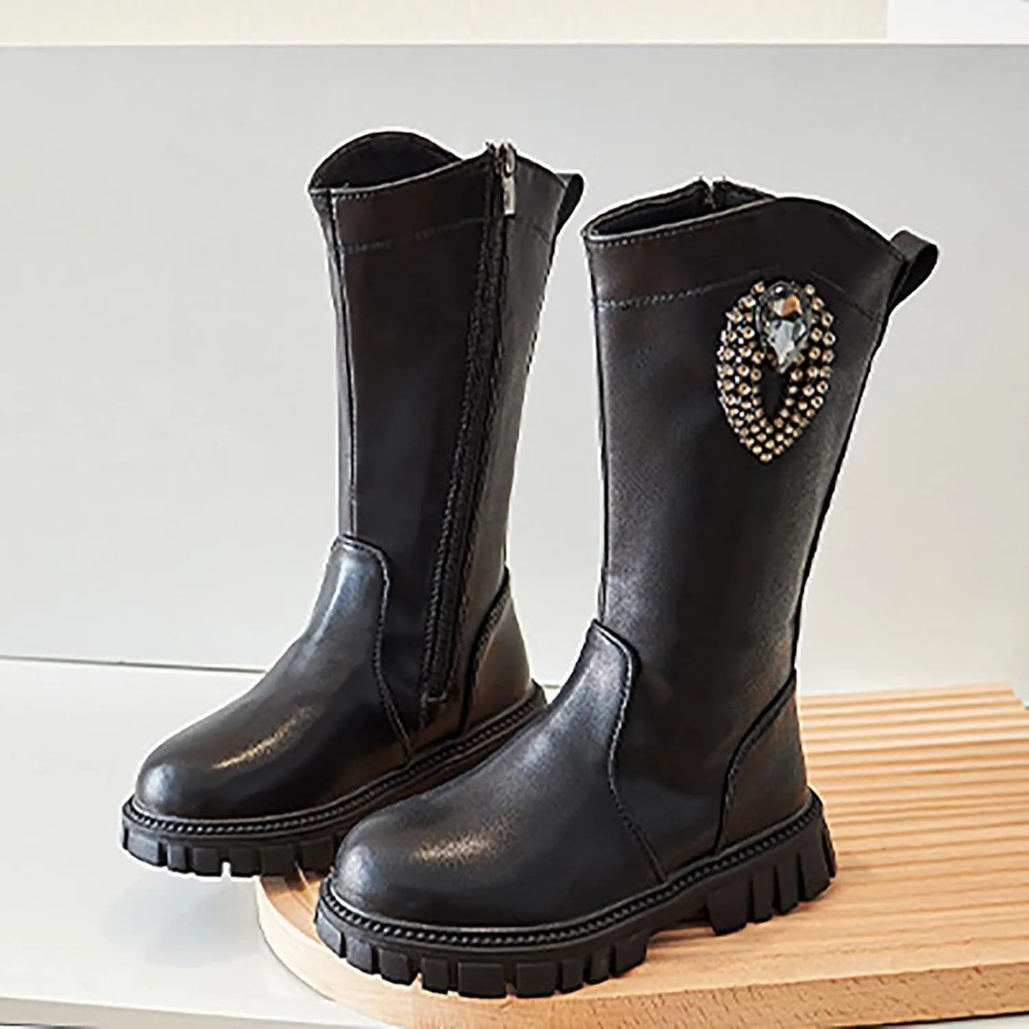 Kids Ankle Boots Toddler Girls Boots Little Kid Knee High Fashion Boot Shoes Long Tube Boots Fashion Walking Boot
