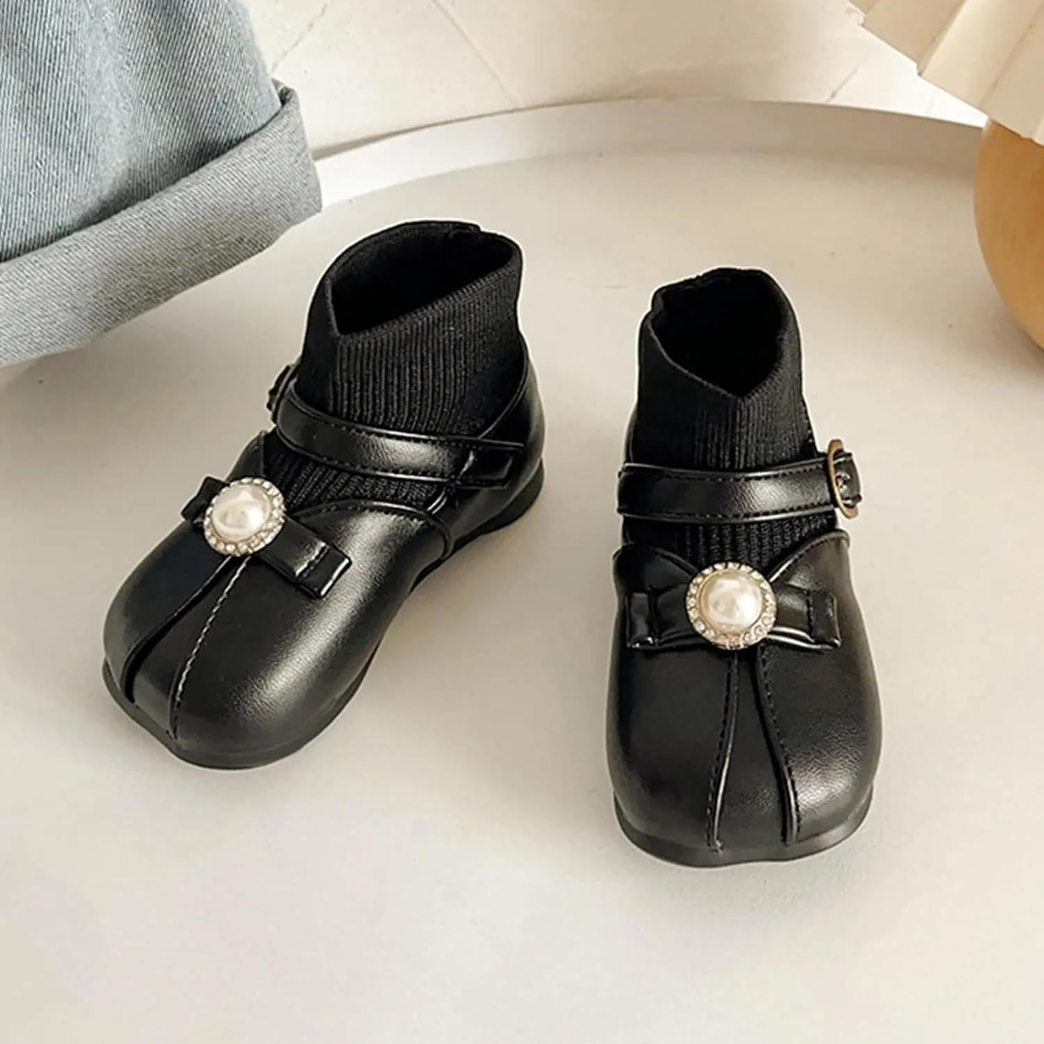 Kids Girls Ankle Bootie Girls Spring Autumn Winter Short Boots Little Girl Flying Woven Princess Classic Hiking Boots