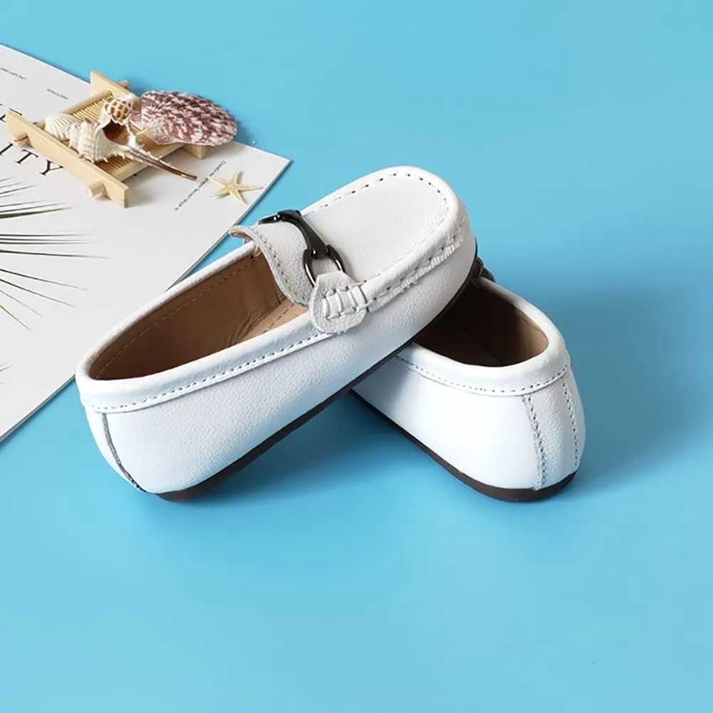 Kids Slip On Boys Dress Shoes PU Leather Loafers for Toddler Boys Girls