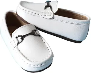 Kids Slip On Boys Dress Shoes PU Leather Loafers for Toddler Boys Girls
