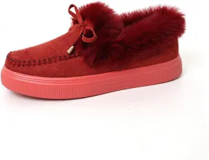 Ladmiple Boots For Women Ankle Booties Winter Snow Boots Warm Slip On Outdoor Fur Lined Comfortable Fashion Walking Shoes