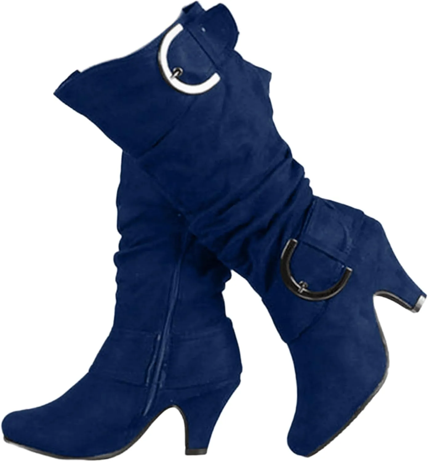 Ladmiple Fall Boots Women Knee High Wide Calf Vintage Victorian Boots 70s Lace up Mid Heel Cone Heel Western Boots 2024