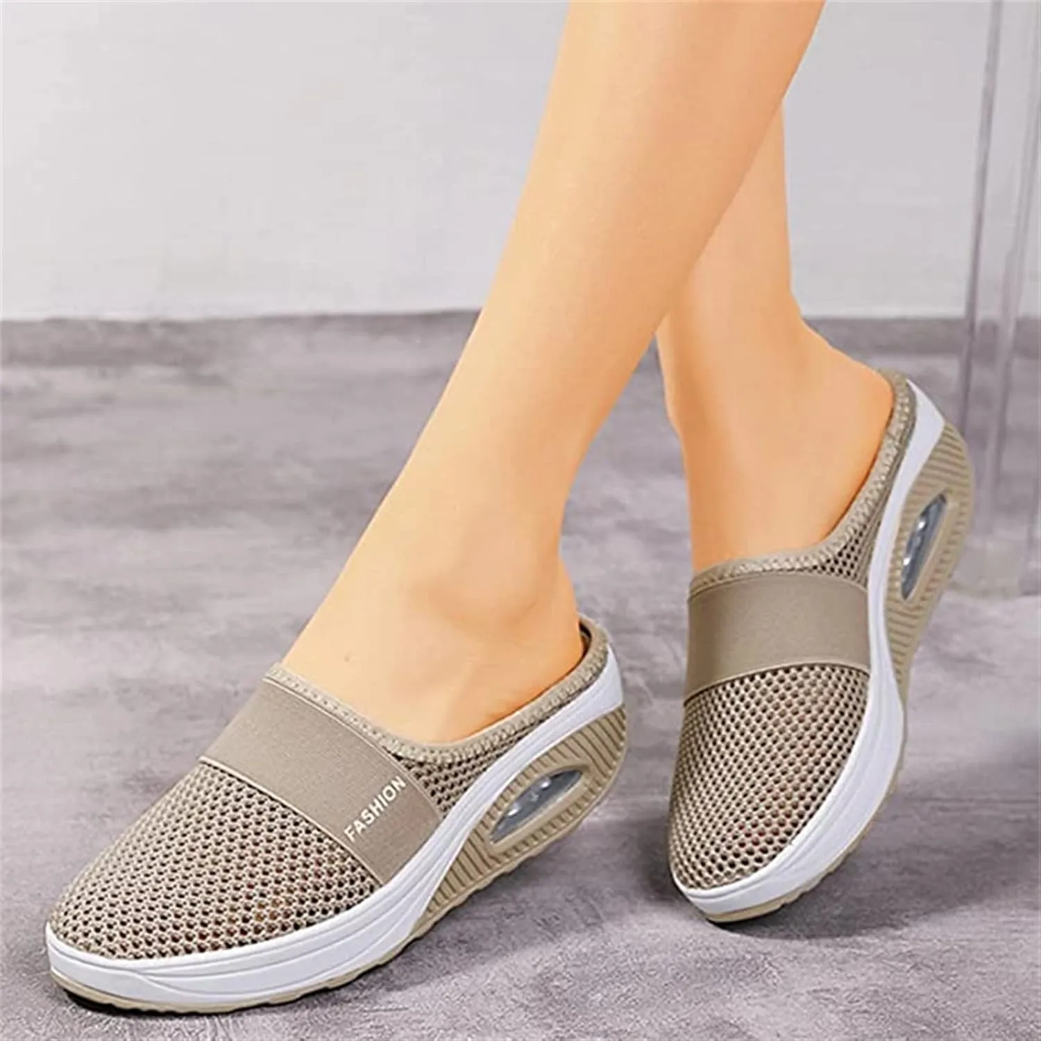 Ladmiple Sneakers For Women Walking Shoes Arch Support Slip on Fashion Low Top Casual Dressy Summer Fashion Flat Loafers