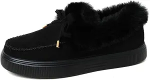 Ladmiple Winter Boots For Women 2024 Snow Shoes with Fur Lined Warm Slip On Ankle Booties Comfortable Outdoor Walking Shoes