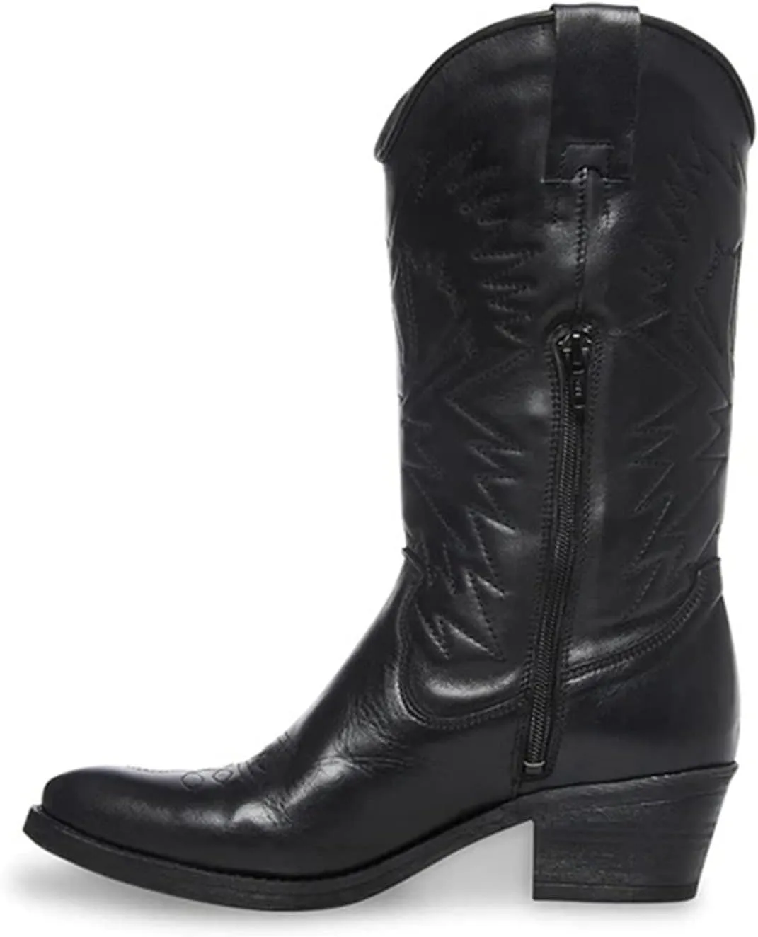 Lausiuoe Cowgirl Boots Women Wide Calf Wide Foot Western Cowboy Pointed Toe Knee High Pull On Boots Embroidered Fashion Boot