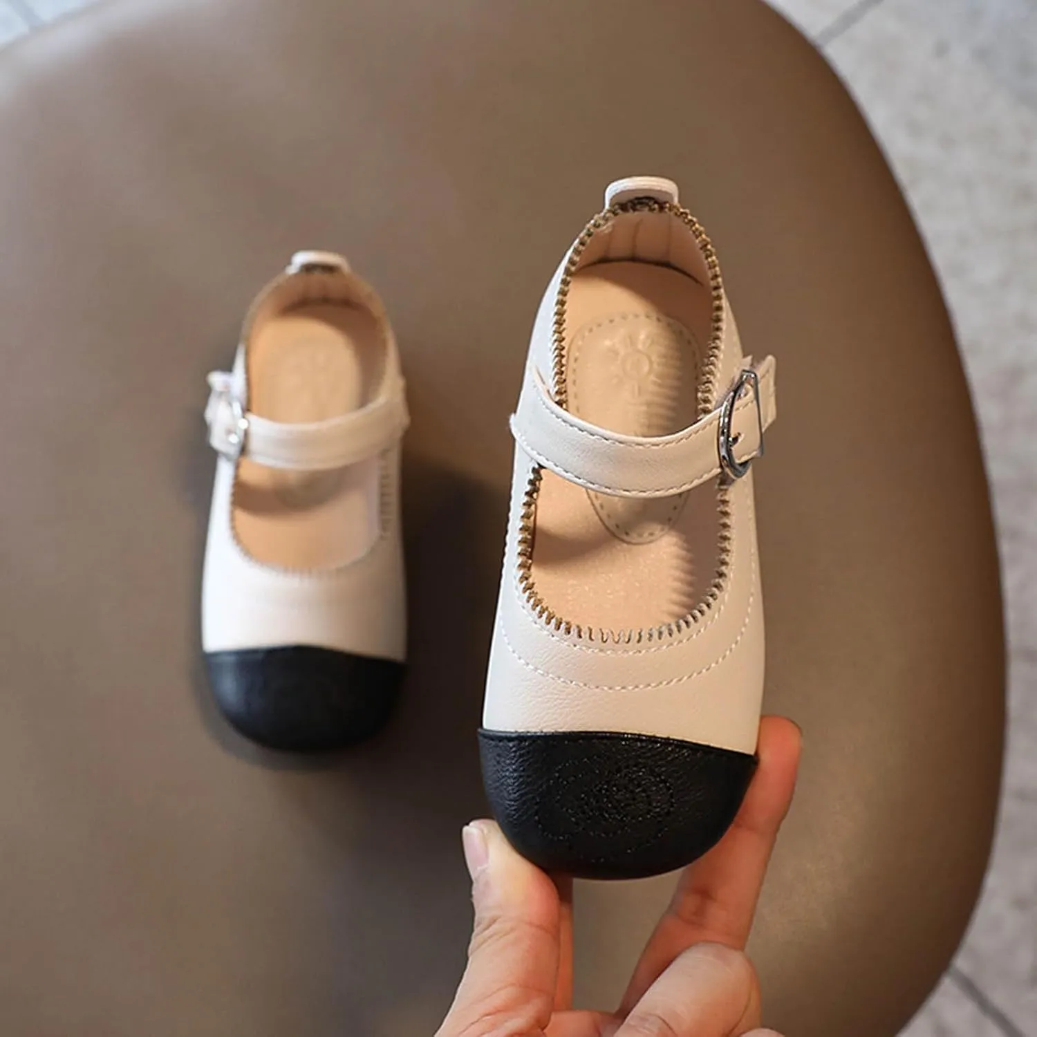 Little Toddler Girls Dress Shoes Ballerina Ballet Flats Kids Mary Janes for Wedding Church Easter Party School