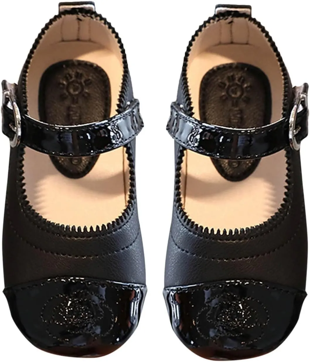 Little Toddler Girls Dress Shoes Ballerina Ballet Flats Kids Mary Janes for Wedding Church Easter Party School