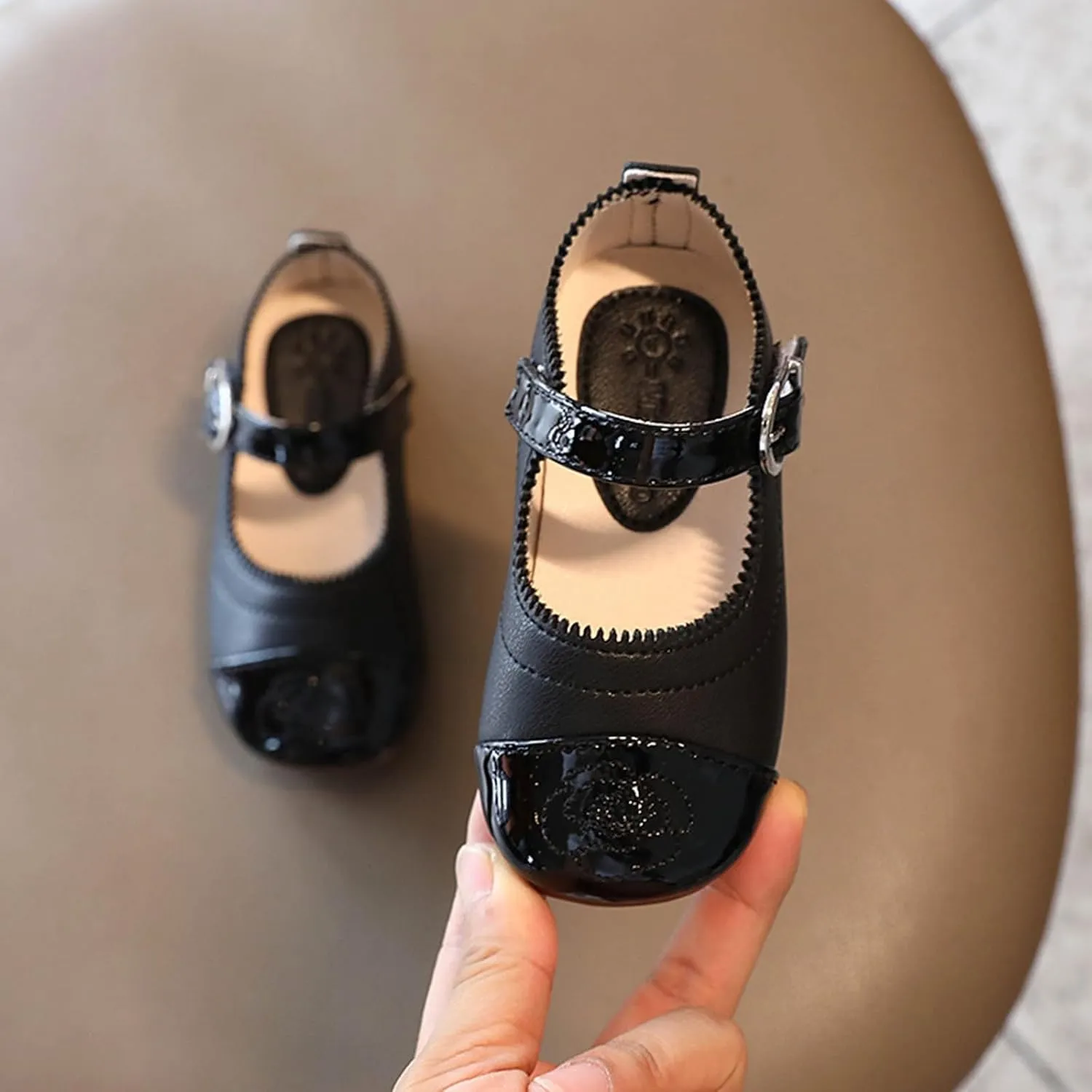 Little Toddler Girls Dress Shoes Ballerina Ballet Flats Kids Mary Janes for Wedding Church Easter Party School