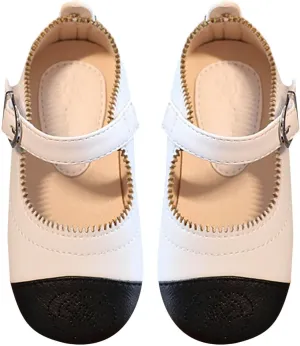 Little Toddler Girls Dress Shoes Ballerina Ballet Flats Kids Mary Janes for Wedding Church Easter Party School