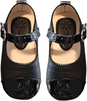 Little Toddler Girls Dress Shoes Ballerina Ballet Flats Kids Mary Janes for Wedding Church Easter Party School