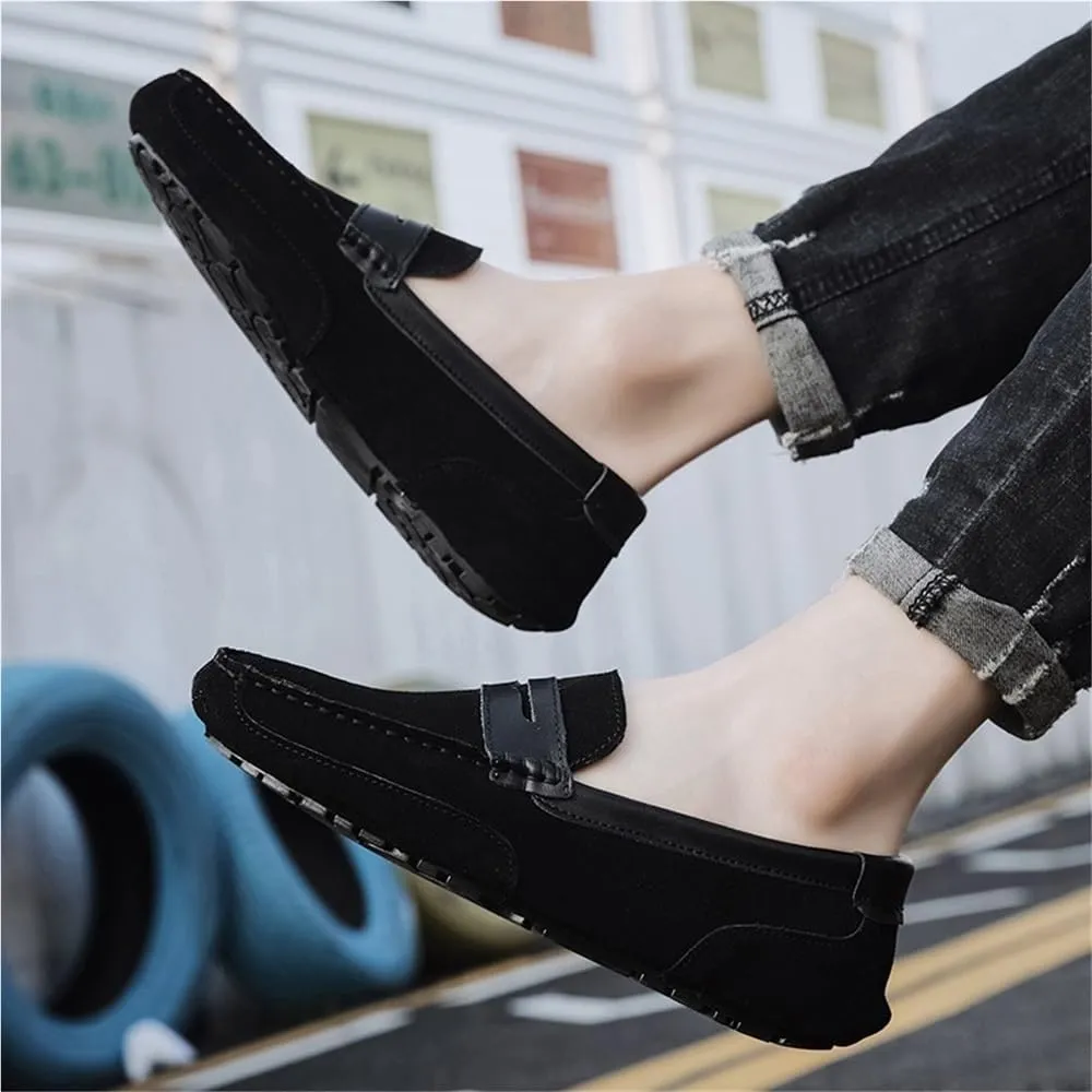 Loafers for Men Suede Leather Loafers Casual Driving Moccasins Slip-On Boat Shoes