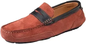 Loafers for Men Suede Leather Loafers Casual Driving Moccasins Slip-On Boat Shoes