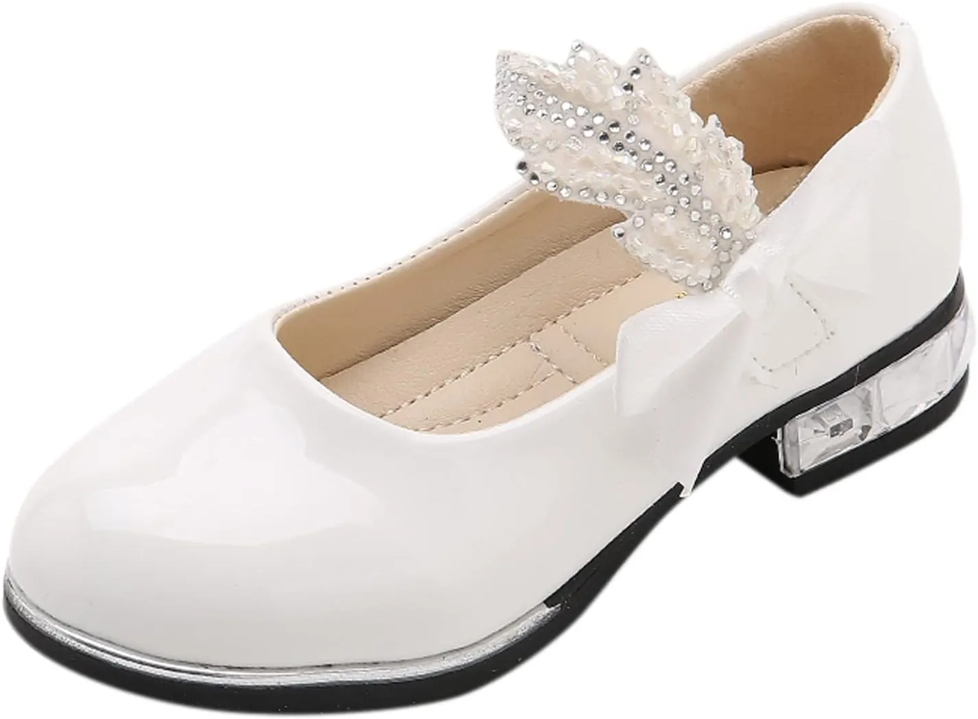 Mary Jane Shoes Dress for Girls Shoes Flower Girl School Shoes Pump Patent Leather Shoes Low Heel Flats for Wedding