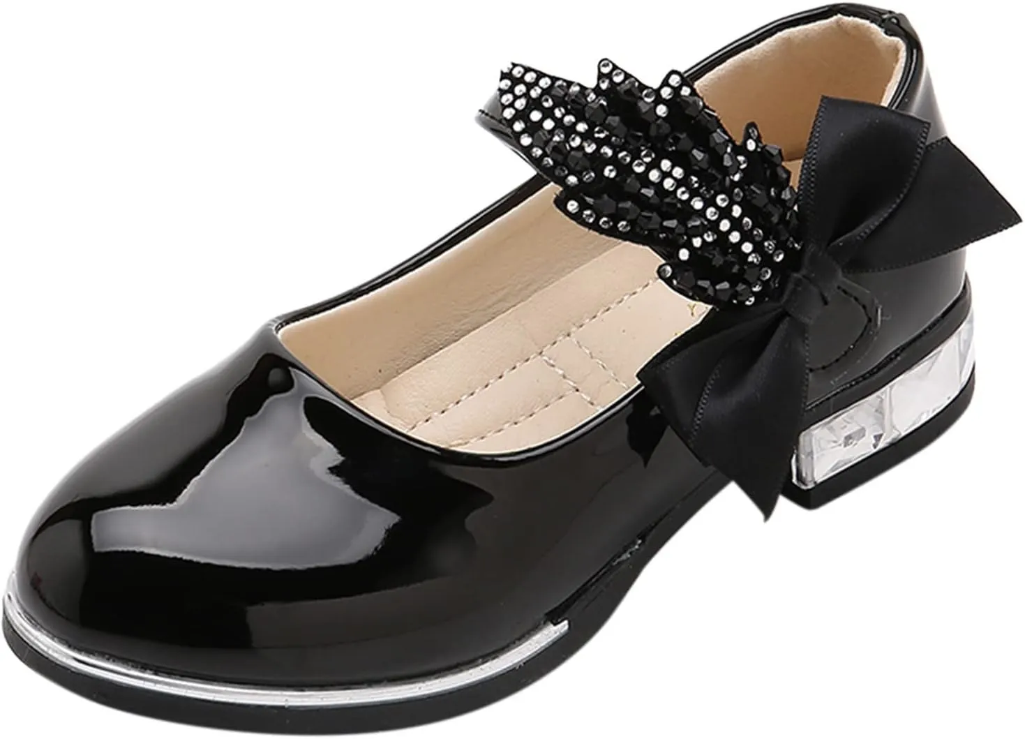 Mary Jane Shoes Dress for Girls Shoes Flower Girl School Shoes Pump Patent Leather Shoes Low Heel Flats for Wedding