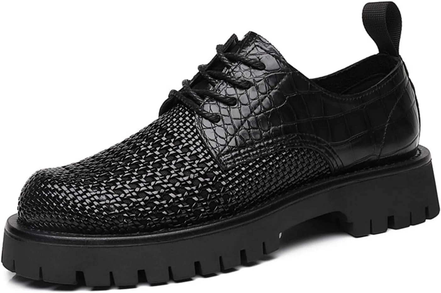Men's Breathable Leather Oxfords Shoes Business Casual Formal Shoes Office Work Low Top Dress Shoes Sport Outdoor Footwear