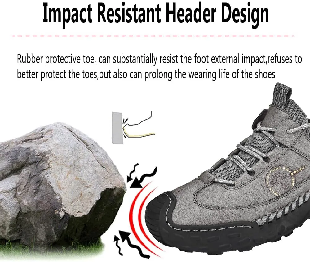 Mens Casual Hiking Outdoor Breathable Sneakers Lightweight Oxfords Anti-Slip Climbing Shoes