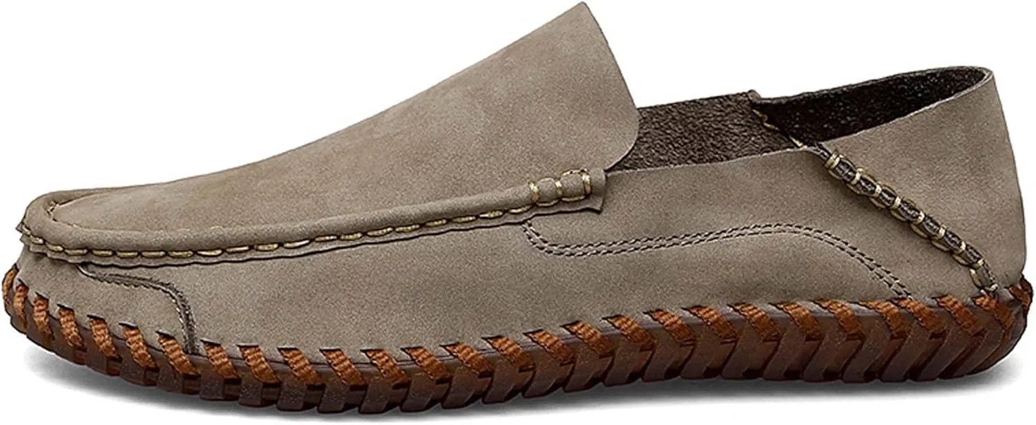 Men's Casual Leather Loafers Classic Business Office Formal Uniform Walking Driving Flat Shoes