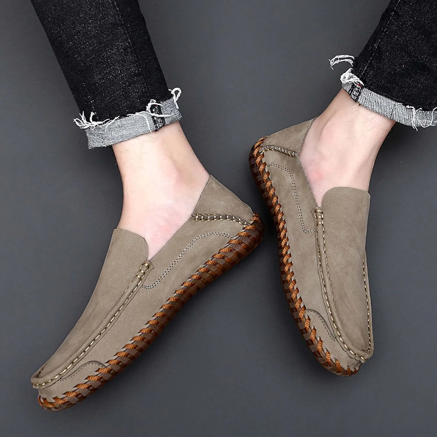 Men's Casual Leather Loafers Classic Business Office Formal Uniform Walking Driving Flat Shoes