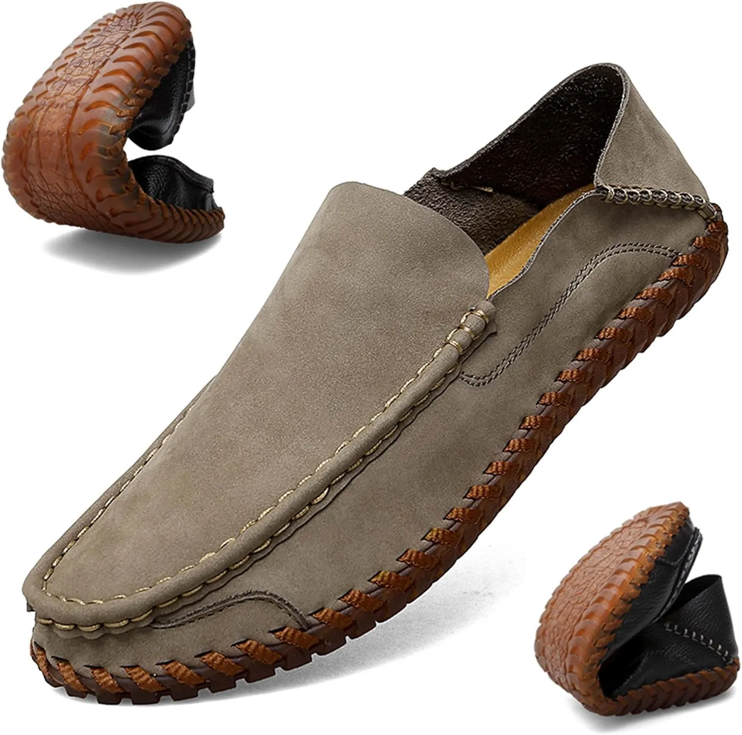 Men's Casual Leather Loafers Classic Business Office Formal Uniform Walking Driving Flat Shoes