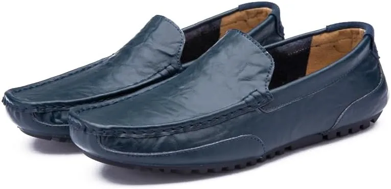 Men's Casual Leather Loafers Slip On Flat Shoes Driving Moccasins Penny Shoes