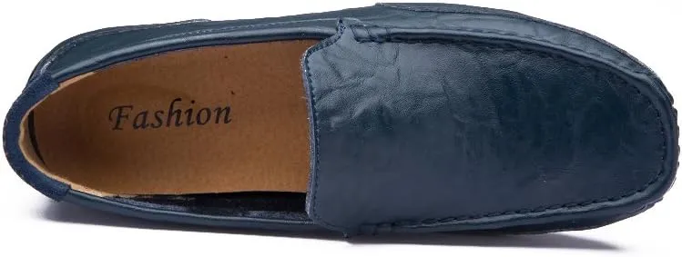 Men's Casual Leather Loafers Slip On Flat Shoes Driving Moccasins Penny Shoes