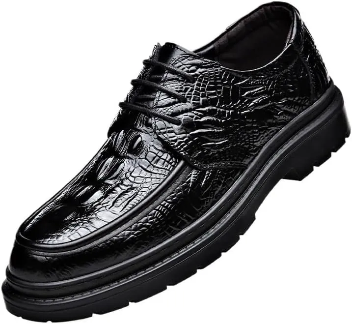 Men's Casual Leather Shoes Dress Oxford Shoes for Men Classic Lace-up Formal Tuxedo Shoes New Loafers Spring Autumn Fashion Non-Slip Breathable Man Shoes