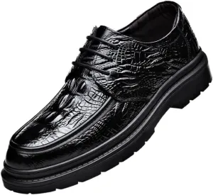 Men's Casual Leather Shoes Dress Oxford Shoes for Men Classic Lace-up Formal Tuxedo Shoes New Loafers Spring Autumn Fashion Non-Slip Breathable Man Shoes