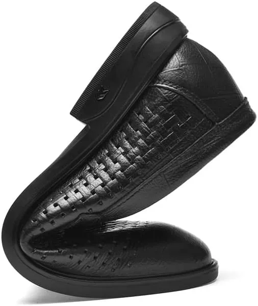 Men's Dress Shoes Summer Fashion Leather Derby Shoes Formal Business Casual Comfort Shoes for Men(Black,10)