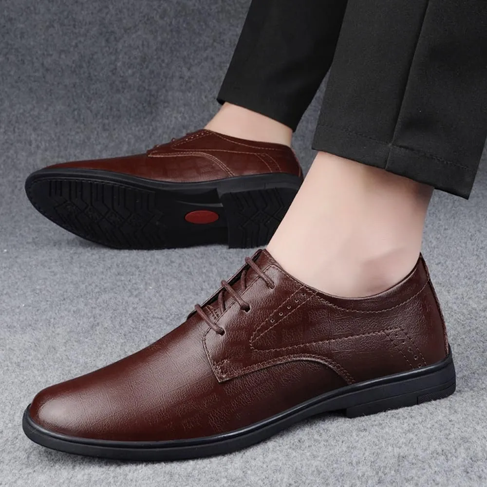 Mens Dress Sneakers Classic All-Day Comfort Pointed Toe Casual Retro Wedding Work Shoes
