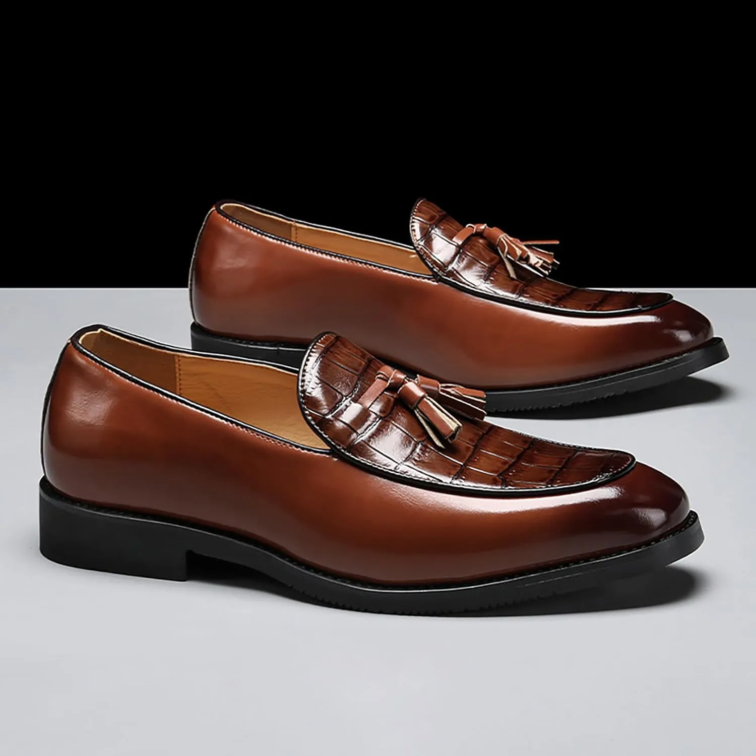 Men's Fashion Classic Faux Leather Loafers and Wedding Dress Shoes for Men