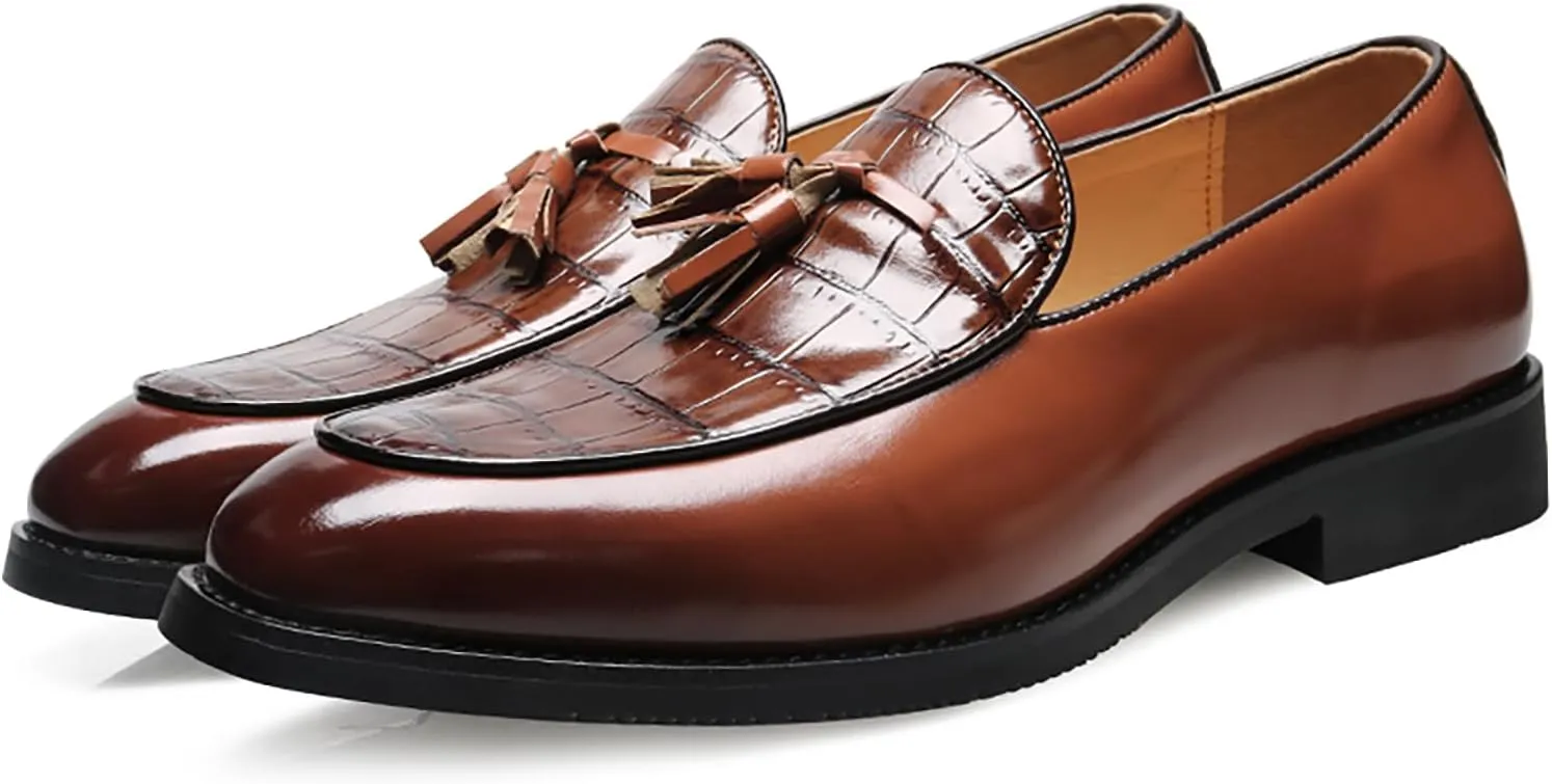 Men's Fashion Classic Faux Leather Loafers and Wedding Dress Shoes for Men