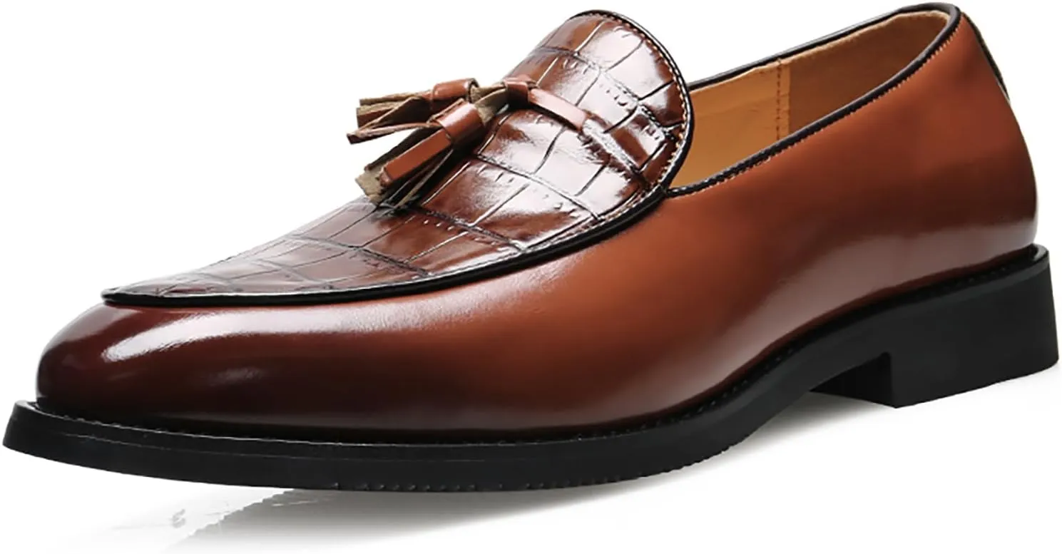 Men's Fashion Classic Faux Leather Loafers and Wedding Dress Shoes for Men