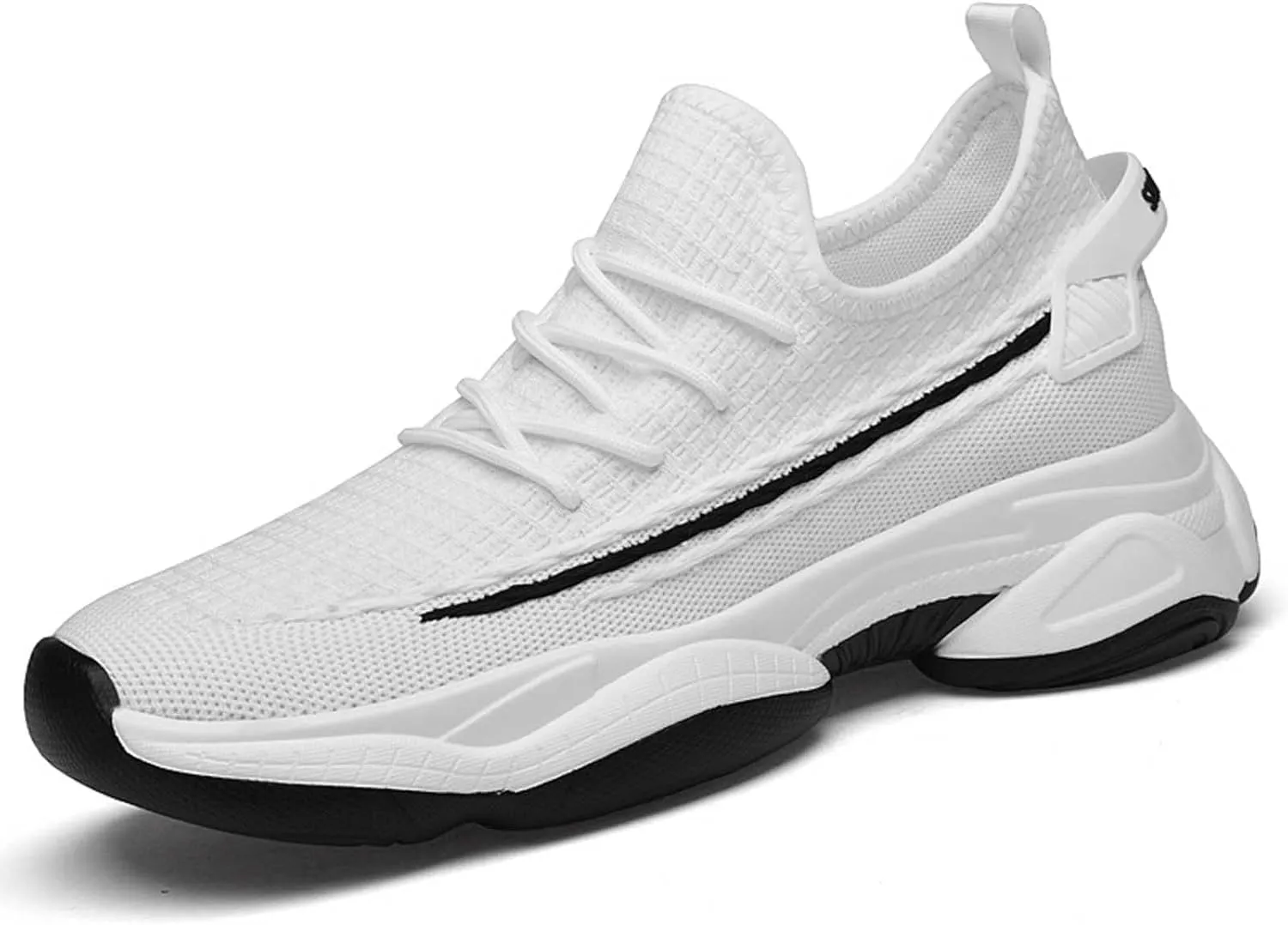 Men's Fashion Solid Color Mesh Fabric Inside Heightening Sports Shoes Casual Breathable Running Shoes Mens Lite Adapt Sneaker -