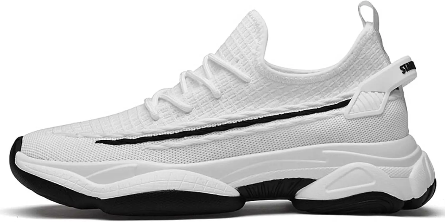 Men's Fashion Solid Color Mesh Fabric Inside Heightening Sports Shoes Casual Breathable Running Shoes Mens Lite Adapt Sneaker -