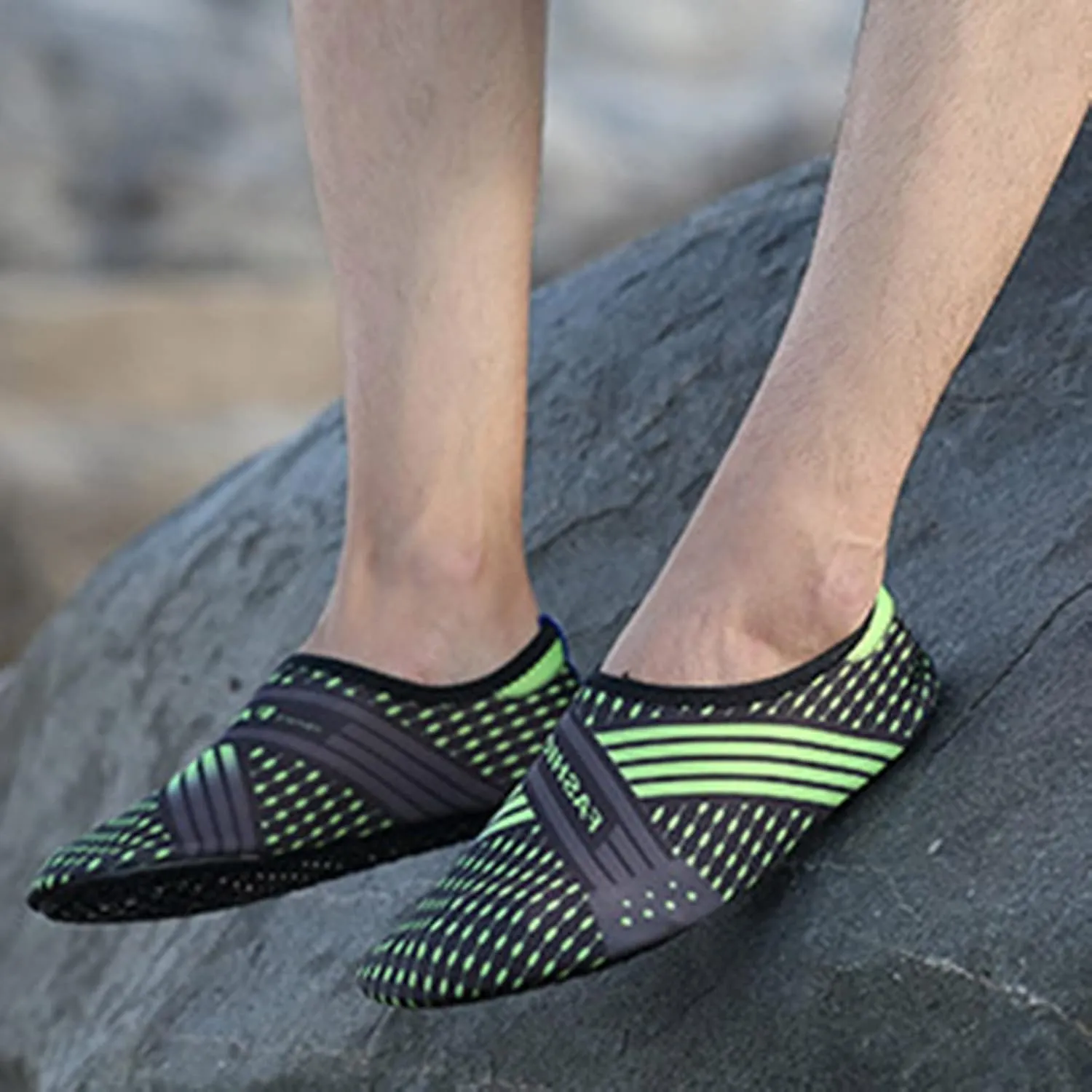 Men's Grounded Footwear Lightweight Quick-Dry Swim Socks Shoes Beach Sports Wading Shoe for Pool Diving Boating
