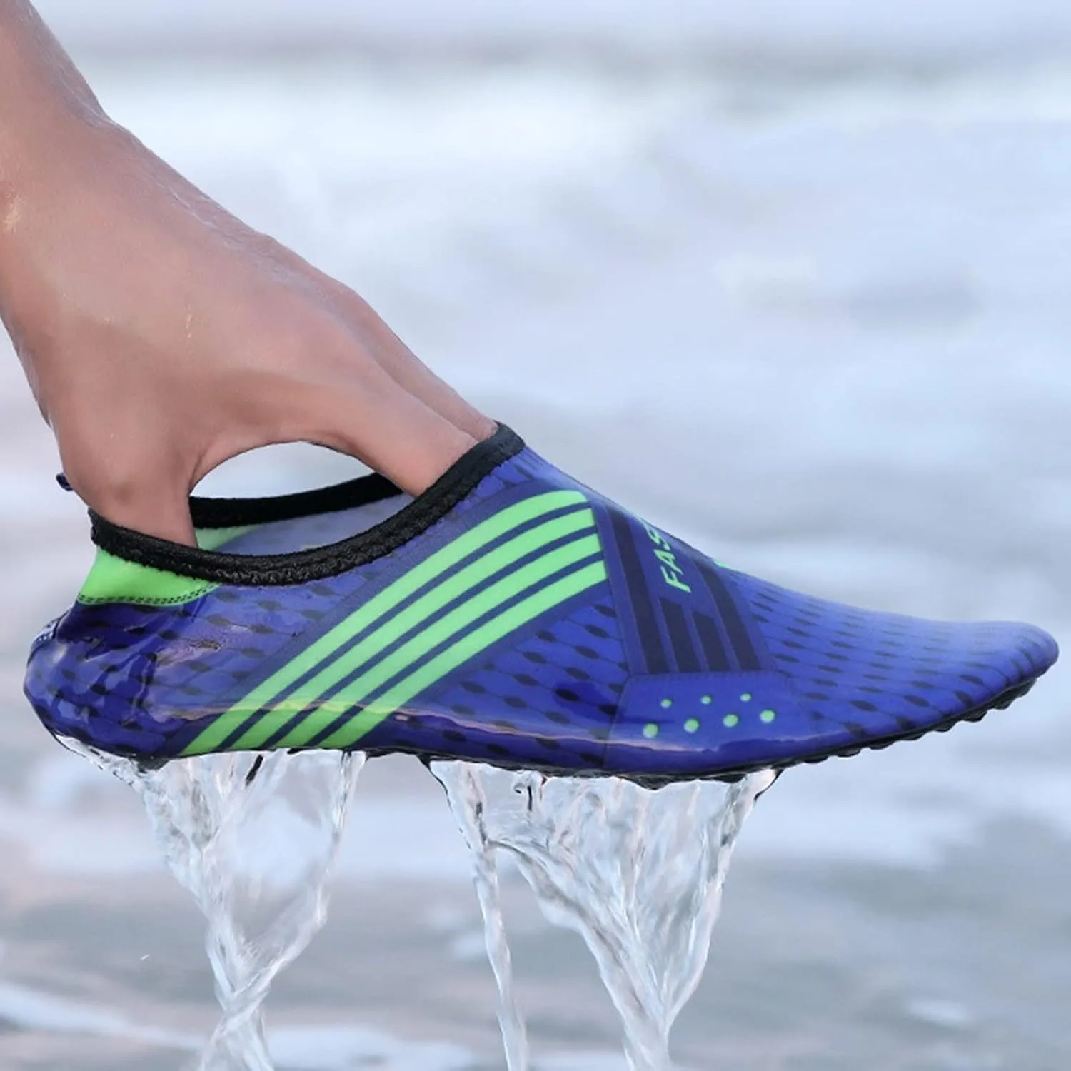Men's Grounded Footwear Lightweight Quick-Dry Swim Socks Shoes Beach Sports Wading Shoe for Pool Diving Boating