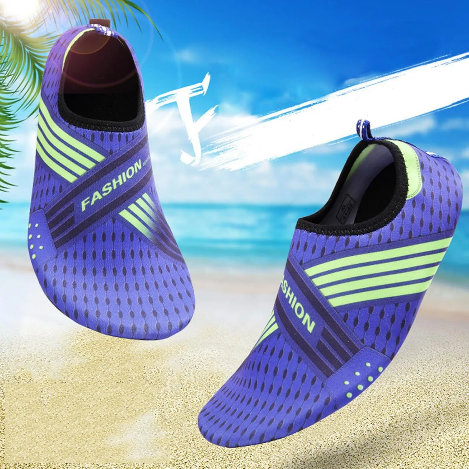 Men's Grounded Footwear Lightweight Quick-Dry Swim Socks Shoes Beach Sports Wading Shoe for Pool Diving Boating