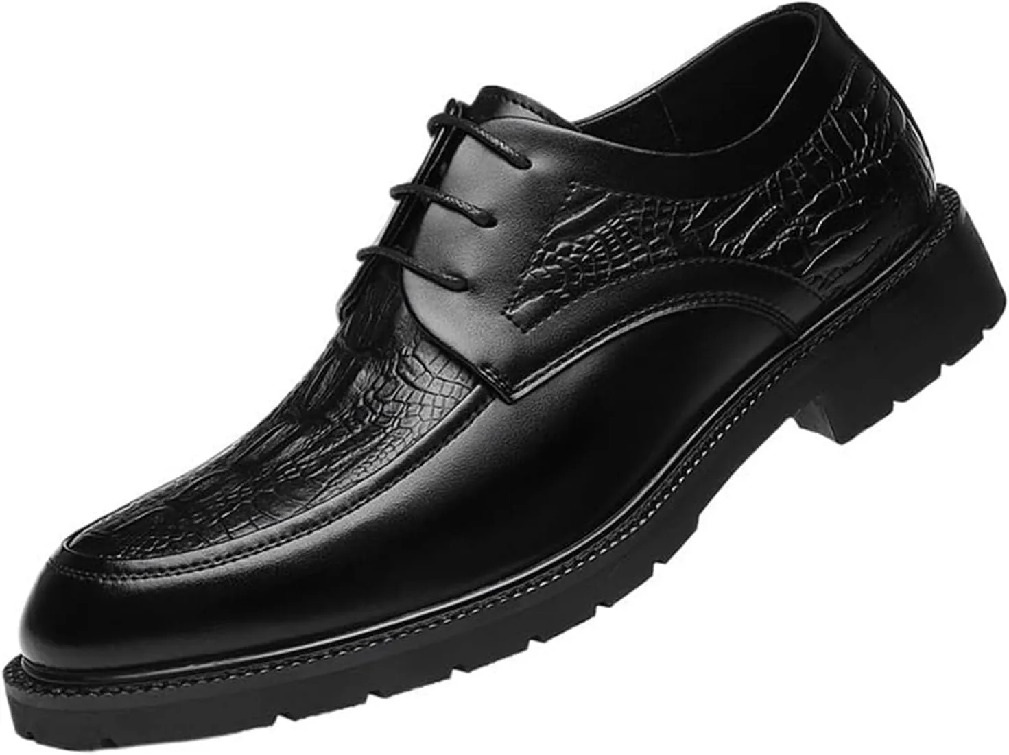 Men's Leather Platform Business Oxfords Shoes Comfortable Artificial PU Walking Shoes Loafers Work Flats Fashion Breathable Prom Business Wedding Dress Shoes
