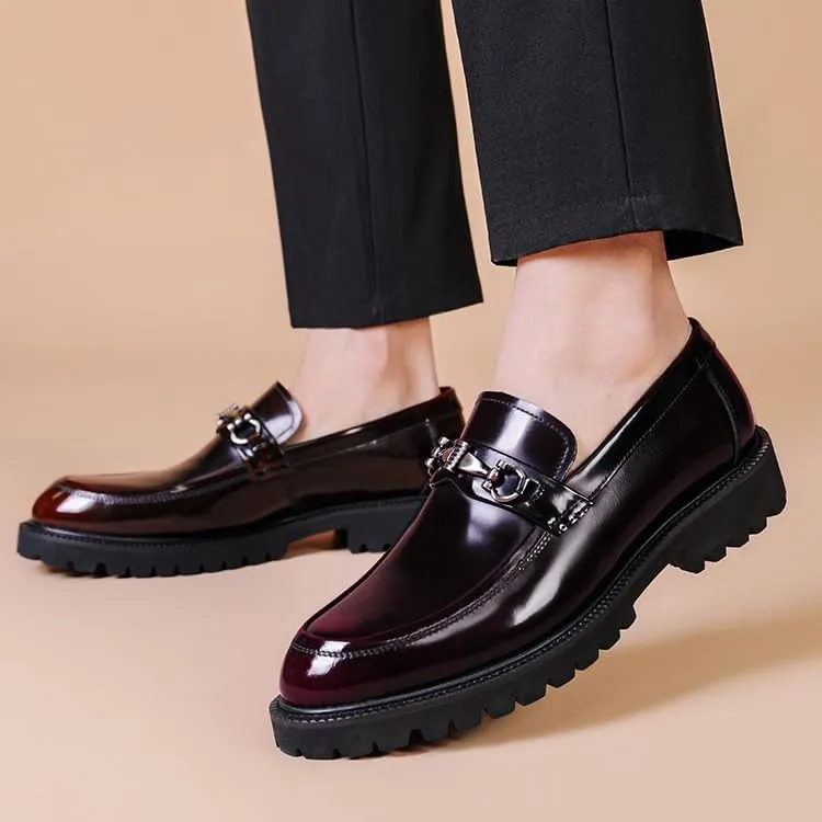 Men's Slip-On Comfort Orthopedic Dress Shoes Dress Oxford Shoes for Men Round Tip Casual Business Oxford New Leather Shoes Walking Office Loafers