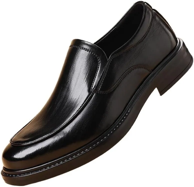 Men's Slip-On Perforated Leather Loafers Intricate Brogue Detailing for Summer Wedding Receptions