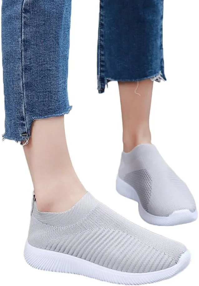 Mens Slip On Sneakers Slip On Shoes for Men Mens Casual Sneakers Lightweight Round Toe Flats Comfortable Womens Loafers Wide Width White Sneakers for Women