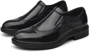 Mens Wide Dress Shoes Men Genuine Cow Leather Brogue Wedding Business Men's Casual Flats Shoes Luxury Oxford Shoes for Men's Shoes Platform Shoes