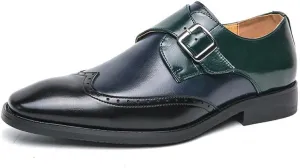New Dress Oxford Shoes for Men Formal Dress Shoes for Men Lace Up Square Toe Brogue Cap Toe PU Leather Oxford Shoes Low Top Slip Resistant Anti-Slip Party