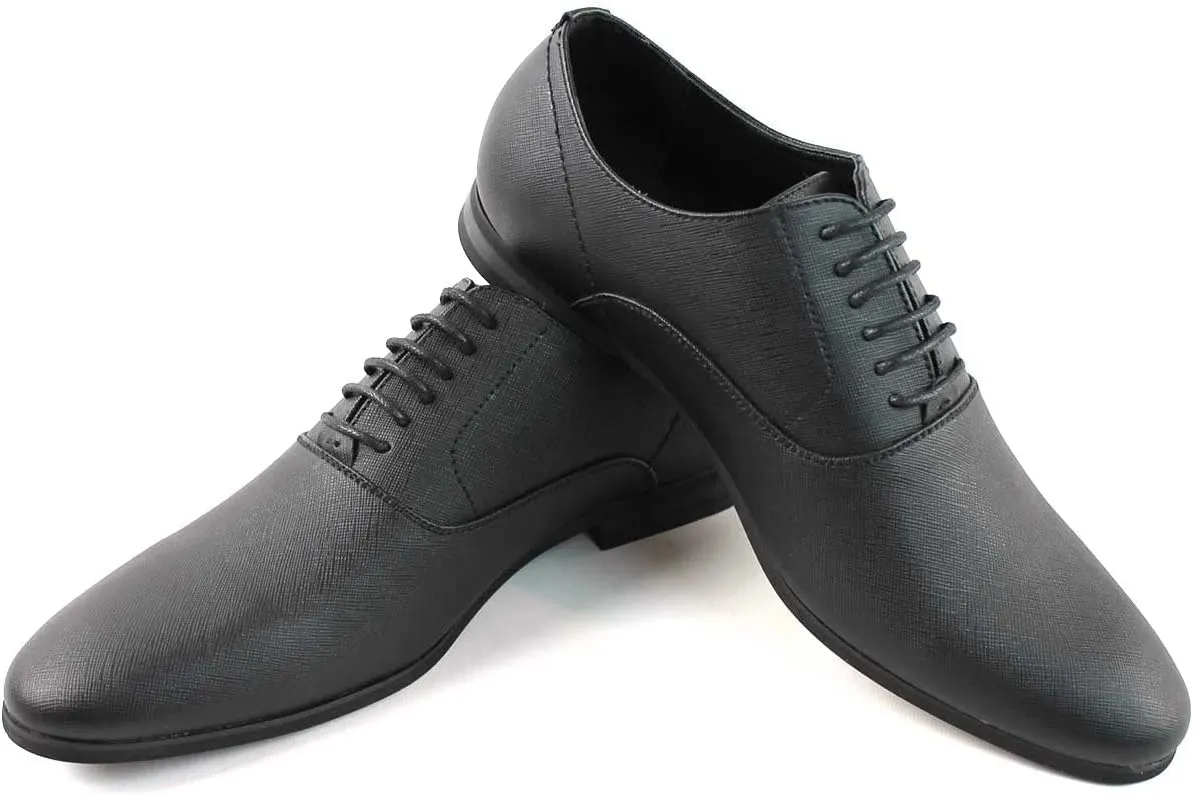 New Men's Plain Pointed Round Toe Dress Shoes Lace up Oxfords by Azar